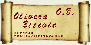 Olivera Bitević vizit kartica